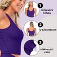 thumbnail image 3 of ACTIVE UNIFORMS SCRUBS Women's Short Sleeve Round-Neck T-Shirt Under Scrub (Purple, Small), 3 of 6