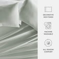 thumbnail image 6 of Green Mist 300TC Cotton Cooling Pillow Case Set, Standard/Queen, by Noble Linens, 6 of 8