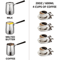thumbnail image 2 of Stainless Steel Butter and Coffee Warmer,Turkish Coffee Pot,Mini Butter Melting Pot and Milk Pot with, 2 of 6