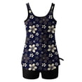 thumbnail image 4 of Traje de baño de 2 piezas para mujer, trajes de baño para mujer, traje de baño de dos piezas con estampado y lazo para mujer de tallas grandes, shorts de baño para mujer, 4 of 6