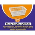 thumbnail image 3 of YBM Home Plastic Storage Basket Bin and Drawer Organizer, 11.5” x 8” White (12-Pack), 3 of 7