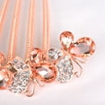 thumbnail image 4 of Sankuwen Women Rhinestone Inlaid Flower Hair Comb Hairpin Barrette Accessory, 4 of 9