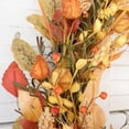 thumbnail image 3 of 22-23 inch Fall Wreath Berries Front Door Wreath Artificial Leaves Grain Wreath Harvest Wheat Ears Garland Autumn Wreath for Front Door Home Wall Party Fall Festival Decor, 3 of 6