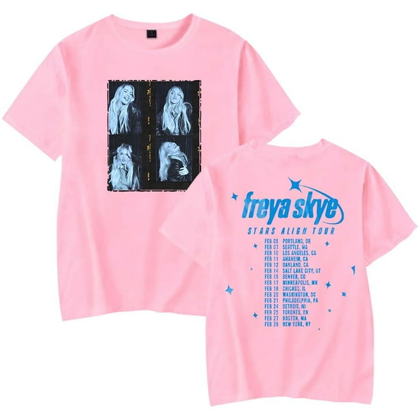 Freya Skye Stars Align Tour 2026 camiseta mujeres hombres casual cuello redondo manga corta moda camiseta
