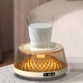 thumbnail image 3 of Coffee Cup Heater, Desk Coffee Heater, Electric Heater with Ambient Light, Beverage Milk Tea Heating Tray Creamy White,1 x coffee cup warmer,Creamy White, 3 of 8