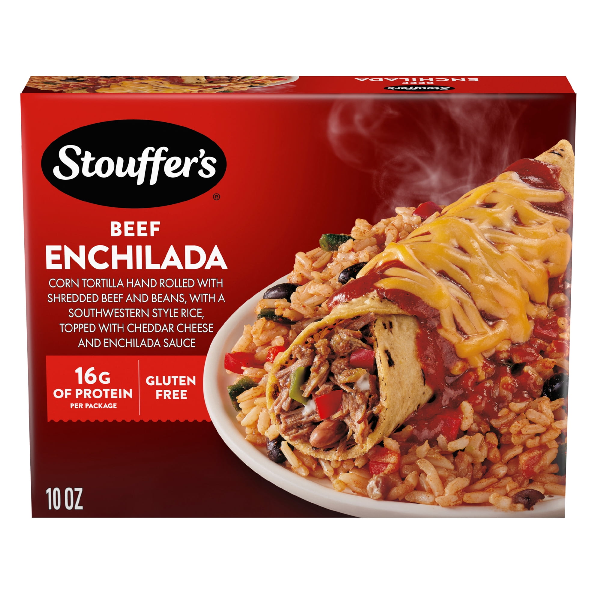 Stouffer's Beef Enchilada Frozen Meals, Single Serve, Gluten Free Frozen Enchilada 10 oz