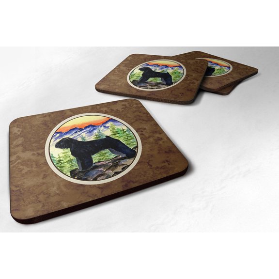 Carolines Treasures SS8286FC Bouvier des Flandres Foam Coaster Set of 4 3 1/2 x 3 1/2 multicolor