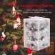 thumbnail image 3 of Juego de bolas decorativas de Navidad de 12 Uds., adornos de bolas colgantes de árbol (plata) Likrtyny Oficina Multiescena Multifunción, 3 of 5