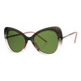 thumbnail image 2 of Womens Mod Gothic Unique Retro Panel Plastic Butterfly Designer Sunglasses Grey Pink Green, 2 of 4