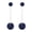 Blue, variant on Women Double Fur Ball Long Dangle Earrings Banquet