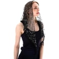 thumbnail image 4 of Triangle Lace Mantilla Veil Tulle Scarf Shawl Covering Church Veil for Mass Wedding Bridesmaids, 4 of 9