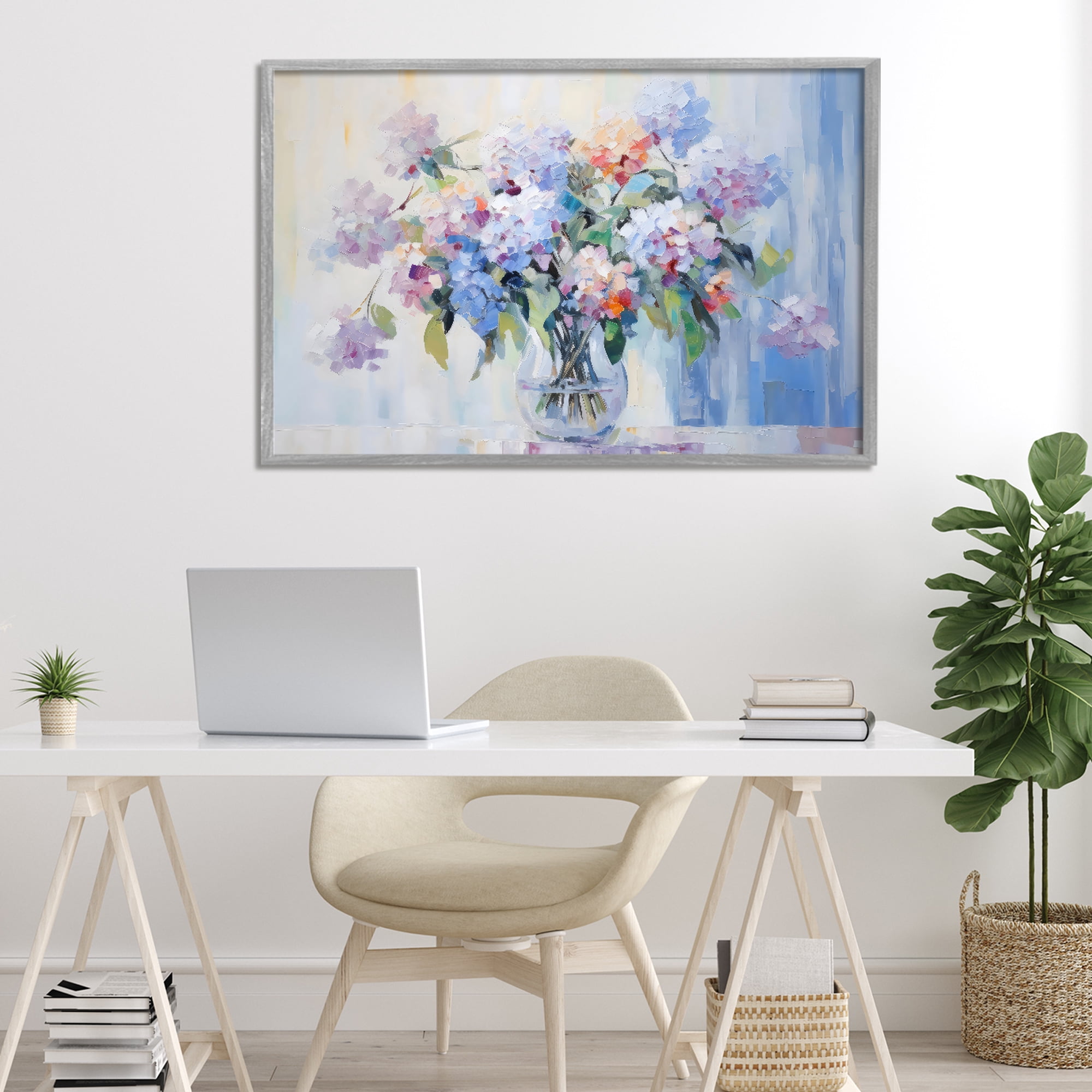 Stupell Industries In Full Bloom Bouquet Gray Framed Giclee Art, design by Creative Studio