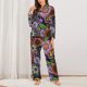 thumbnail image 2 of Fotbe Vintage Floral Conjunto de Pijama de Manga Larga para Mujer con Estampado, Ropa de Dormir de 2 Piezas, Conjunto de Casa Suave y Cómodo con Bolsillos-Medium, 2 of 7