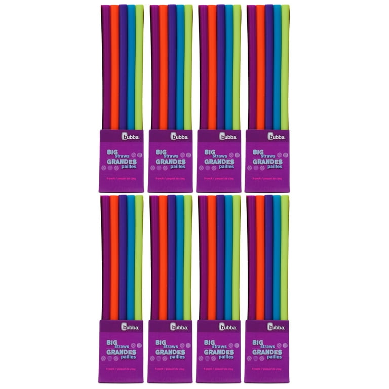 Bubba Big Straw 5 Pack of Reusable Straws (Assorted Bold Colors) : Health &  Household 