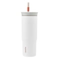 thumbnail image 1 of Vaso de viaje Owala de acero inoxidable, 710 ml, aislante, gris y blanco, 1 of 6