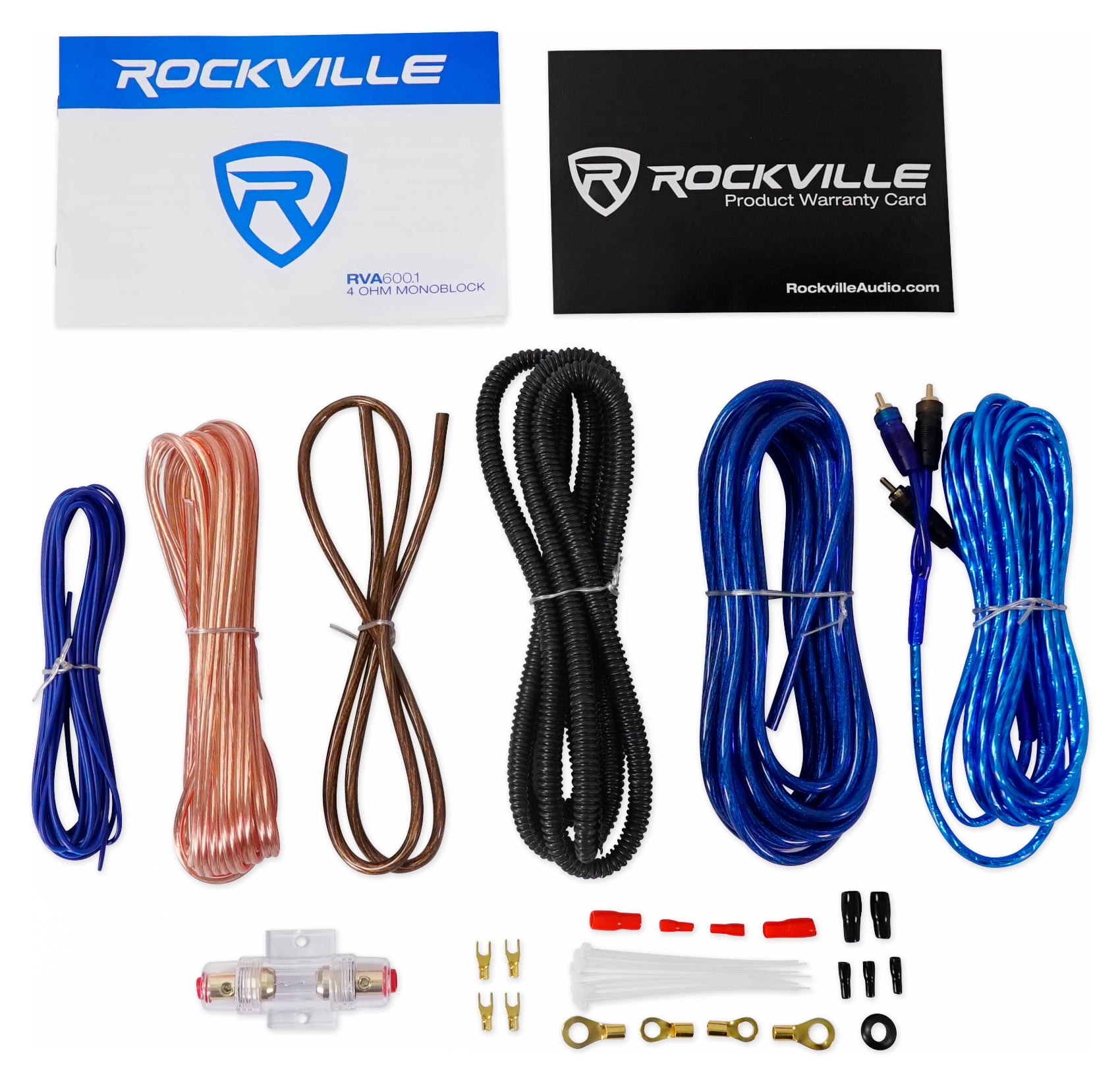 Rockville RV10.1D 500W 10" Loaded Car Subwoofer with Vented Enclosure, Amplifier and Wiring Kit