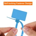 thumbnail image 3 of Uxcell 250pcs Marker Cable Zip Ties, 6.5 Inch Self-Locking Nylon Label Tags Zip Tie Wraps Ties Wire, Blue, 3 of 7
