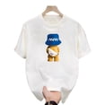 thumbnail image 1 of T-Shirt Décontracté d'Été Blanc Imprimé Hommes Femmes Extérieur Respirant Coton Chemise Ronde, 1 of 1