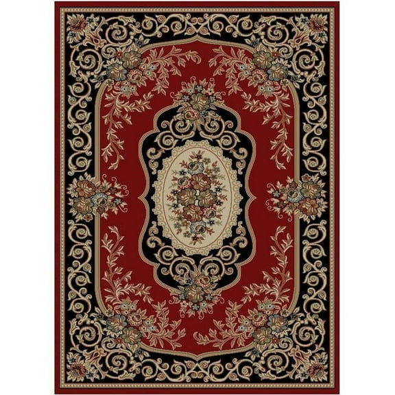 Mayberry Rug HT9973 8X10 7 ft. 10 in. x 9 ft. 10 in. Home Town Lyon Area Rug, Claret-Ebony