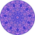 thumbnail image 1 of Ahgly Company Machine Washable Indoor Round Transitional Purple Area Rugs, 4' Round, 1 of 7