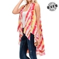 thumbnail image 2 of Basico Women's Chiffon Open Vest Sleeveless Cardigan Swimsuits Cover ups, 2 of 4