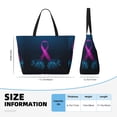 thumbnail image 4 of Naloa Two Human Hands are Holds Pink Ribbon Awareness Large Capacity Beach Bag, Waterproof Sandproof Beach Swim Pool Bag Tote Bag for Women, 4 of 7