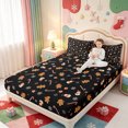 thumbnail image 3 of Manfei Winter Holiday Bed Sheets,Kawaii Christmas Snowman Full Size Sheets,4 Pieces,1 Flat Sheet,1 Fitted Sheet and 2 Pillowcases, 3 of 6