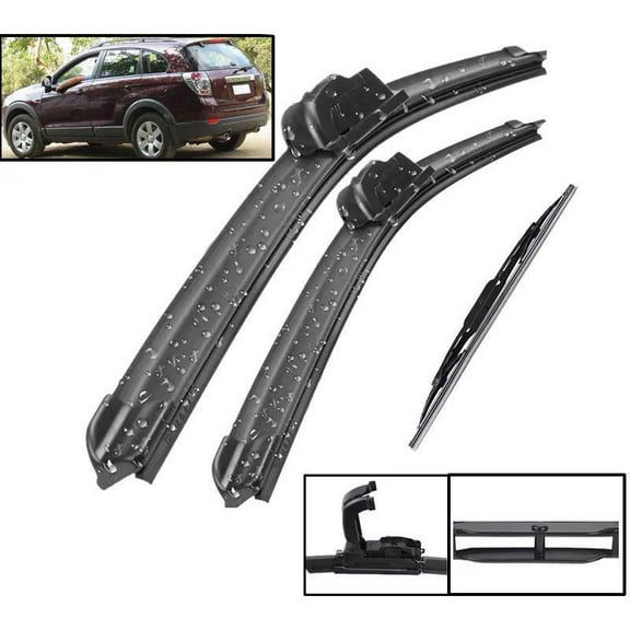 Set of 3 Windshield Wipers for Chevrolet Captiva 2006 - 2018