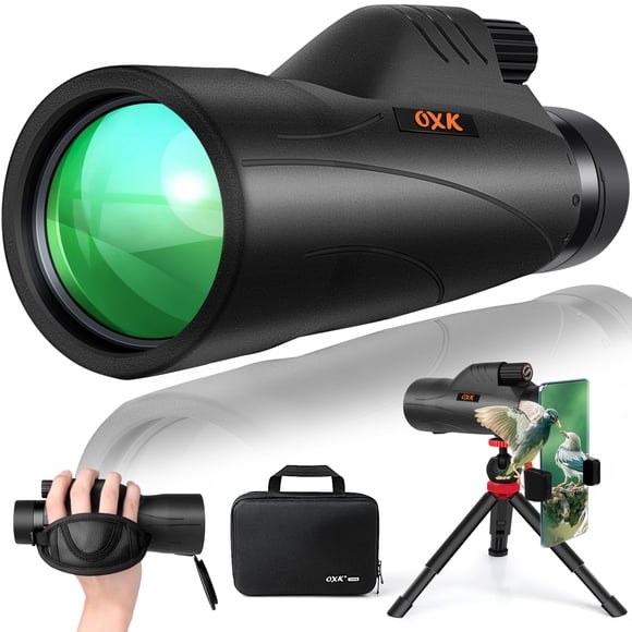 12x56 High Power Monocular Telescope with Smartphone Adapter Tripod Travel Bag, Larger Vision Monoculars for Adults with BAK4 Prism & FMC Lens, Suita