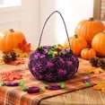 thumbnail image 7 of CRAGRSI Spiderweb Halloween Bags Candy Bags for Kids Halloween Party Favors 6.3 x 5.1 Inch Black, 7 of 7
