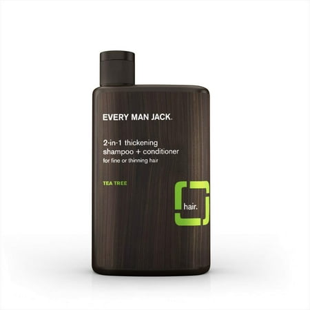 Every Man Jack 2-In-1 Thickening Shampoo and Conditioner - Tea Tree, 13.5-Ounce Tea Tree, Thickening