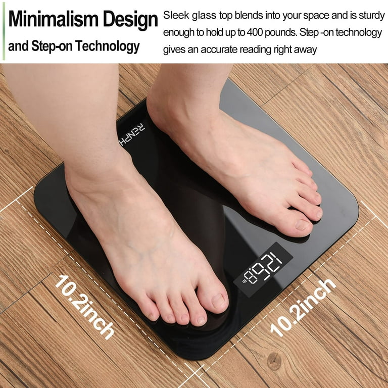 Digital Bathroom Scale Body Weight Scales 400 Lbs Ultra Slim Most Accurate  for G