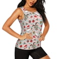 thumbnail image 2 of Fotbe Groovy Retro Santa Blusas Sin Mangas para Mujer – Estilo Casual, Corte Suelto, Slim-Fit, Cuello Redondo Deportivo, Tops de Verano para Gimnasio y Yoga-Medium, 2 of 7