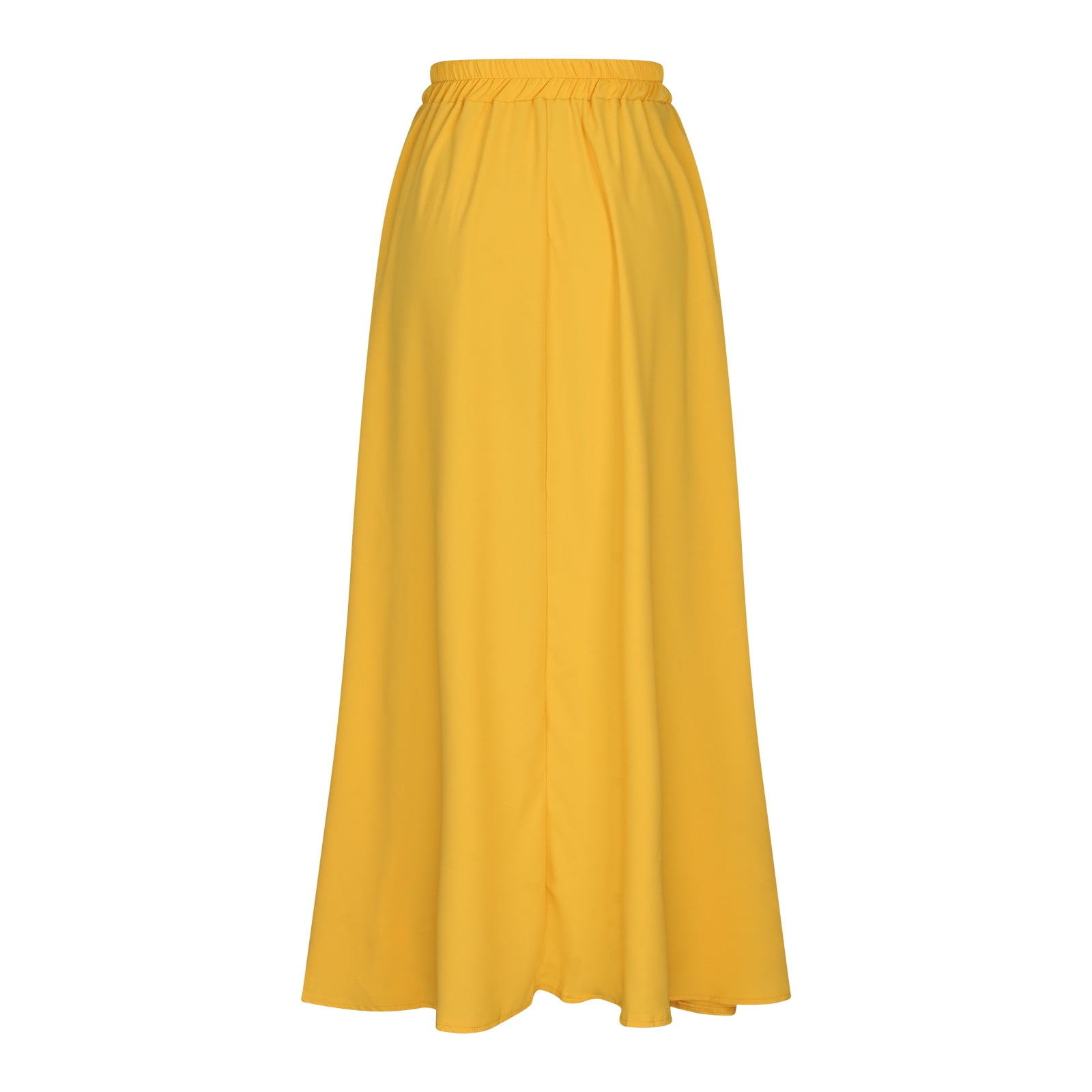 Women s Elegant High Waist Maxi Skirt Pleated Long Skirt with Pockets Floor Length A line Flowy Vintage Cocktail Skirts Walmart