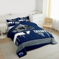 thumbnail image 3 of Homewish Football Sport Game Queen Comforter Set,Rugby City Bedding Sets,Deepblue Gray Bedding Comforter Set For Kids,Luxury Bedroom Decor Reversible,3 Pieces, 3 of 8