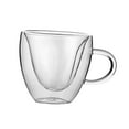 thumbnail image 3 of Taza de café de doble pared, taza de café de vidrio transparente, taza para bebidas calientes, taza para chocolate caliente 150ml, 3 of 9