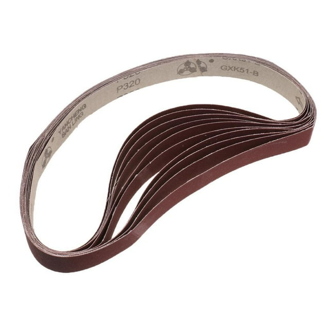 Paquete de 10 cinturones de lijado abrasivos de 25x762 mm 36-600Grit Sander Grano 320 Zulema Cintas de lijado