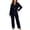 69Black107, variant on MEZZALL Women's 2 Piece Solid Color Pajama Set Lapel Long Sleeve Button Shirt Matching Straight Pants Casual Nightwear