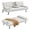 White-Leather, variant on ASINMAK Futon Sofa Bed Convertible Sleeper Couch with 2 Cup Holders Removable Armrests Adjustable Guest Bed White PVC Leather