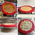 thumbnail image 2 of [3 Pack] Cuisinish Pie Crust Shield - Adjustable 8-11 inch Silicone Pie Crust Protector, Reusable Pie Shield for Baking, Prevents Over-Browning, Essential Kitchen Tool, 2 of 4