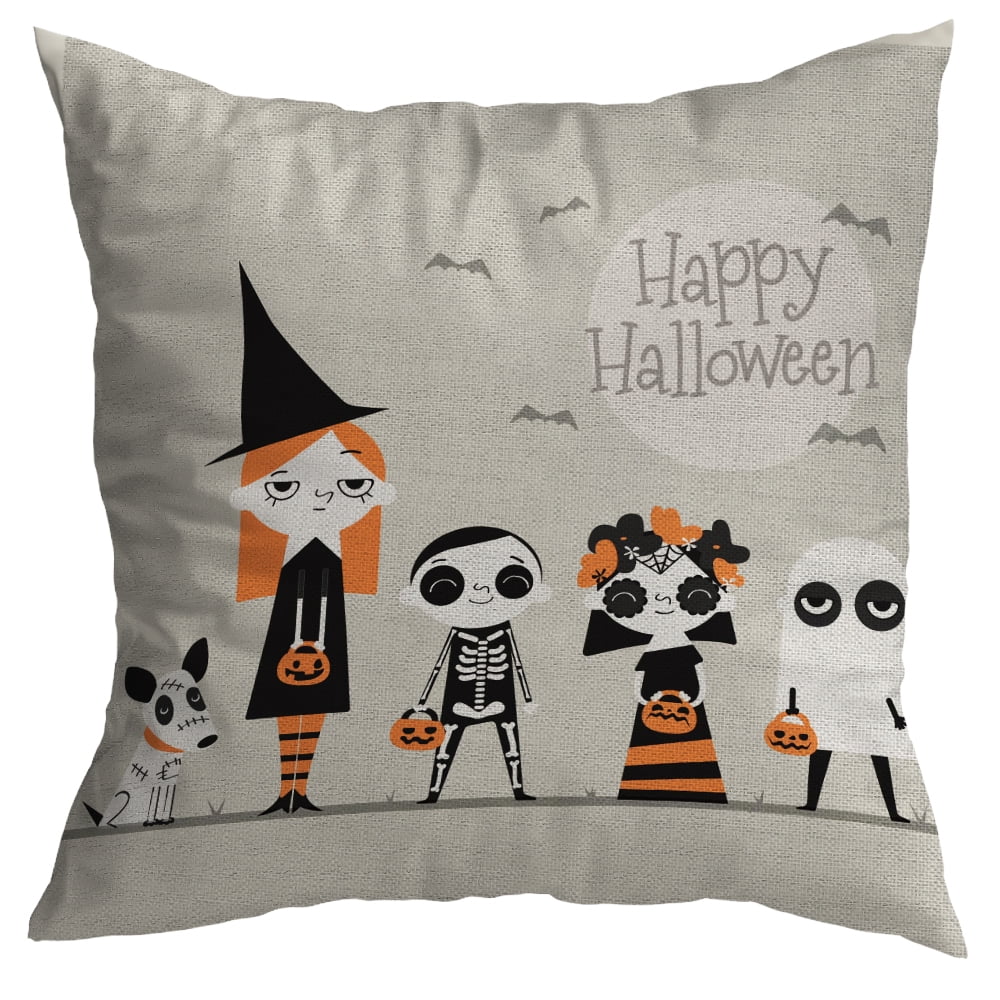 Halloween Pillow Covers, Halloween Decoration, Cute Skeletons, Happy Halloween, Set of 2 Pillow Covers - 12x12 in (Grey) - Walmart.com Halloween Pillow Covers, Halloween Decoration, Cute Skeletons, Happy Halloween, Set of 2 Pillow Covers - 12x12 in (Grey) - Walmart.com