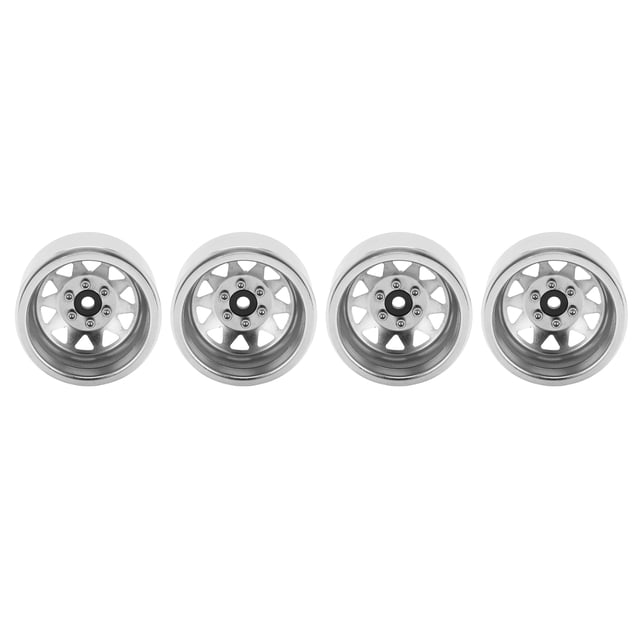 Llantas de rueda RC de 1,9 pulgadas, aleación de aluminio, seguras, resistentes, duraderas, reutilizables, de fácil montaje, 4 Uds.
