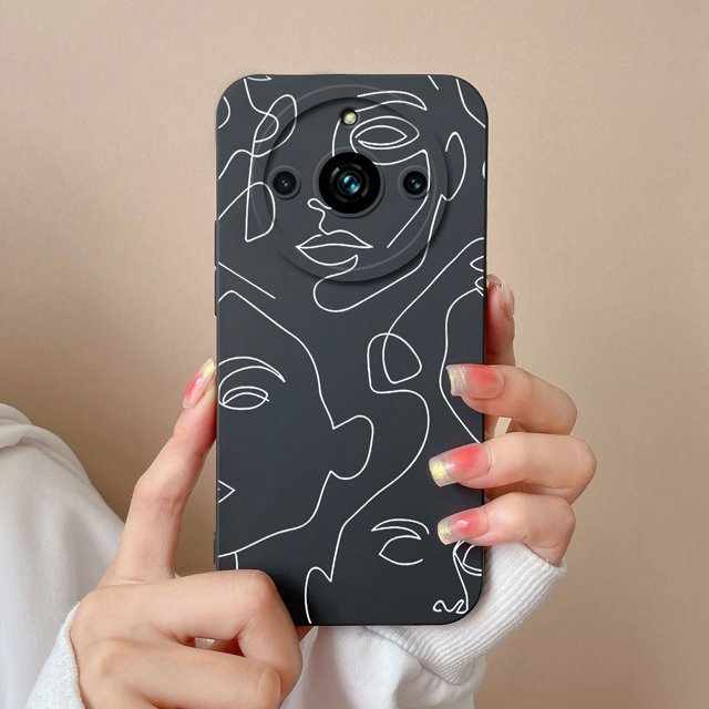 For OPPO Realme 11 Pro 11 Pro Plus Narzo 60 Pro Phone Case Smiling Face Silicone Square Fall Prevention Shockproof Durable Cover TYB55 Realme 11 Pro 5G