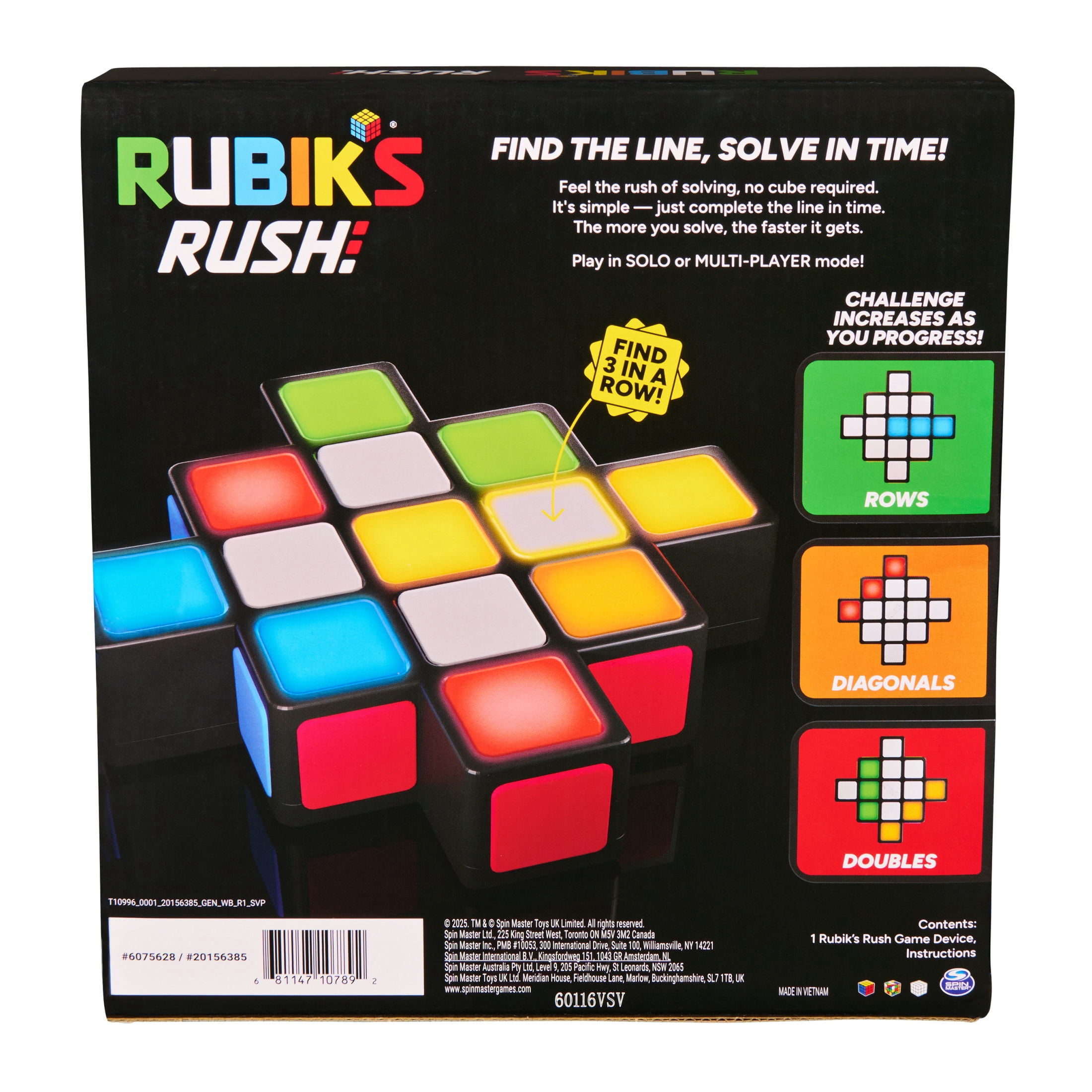 Rubik's Rush Light-Up Electronic Game, 1-4 Players, Ages 7 and up