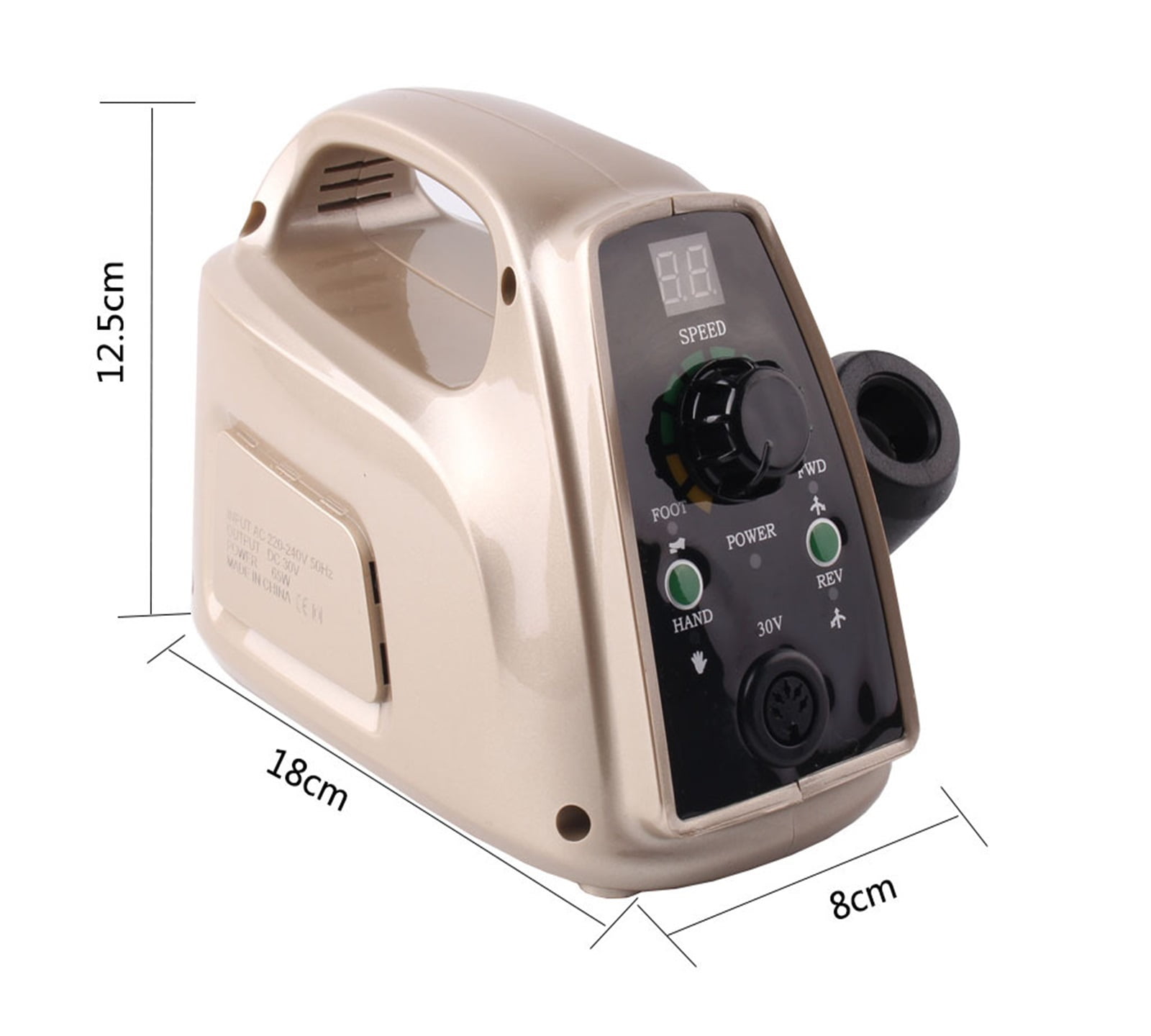 Electric Nail Drill Machine, 35000RPM Nail Grinder Manicure Tools, Pedicure Drill, Professional Nail Milling Machine ,Low Noise