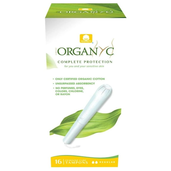 Organyc Tampon - 100 Percent Organic Cotton - Non-Applicator - Regular - 16 Count