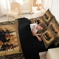 thumbnail image 4 of Erosebridal Brown Rustic Farmhouse Twin Bedding Sets 7-Piece, Deer Wildlife Bedding Comforter Set, Black Reversible, 4 of 7