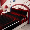 thumbnail image 3 of meiyoeat Dark Monogram O Zipper Queen Comforter Set With Fitted Sheet And 2 Pillowcases,Initial Ombre Art Zipper Bedding Set For Boy,Black Reversible,4Pcs, 3 of 7
