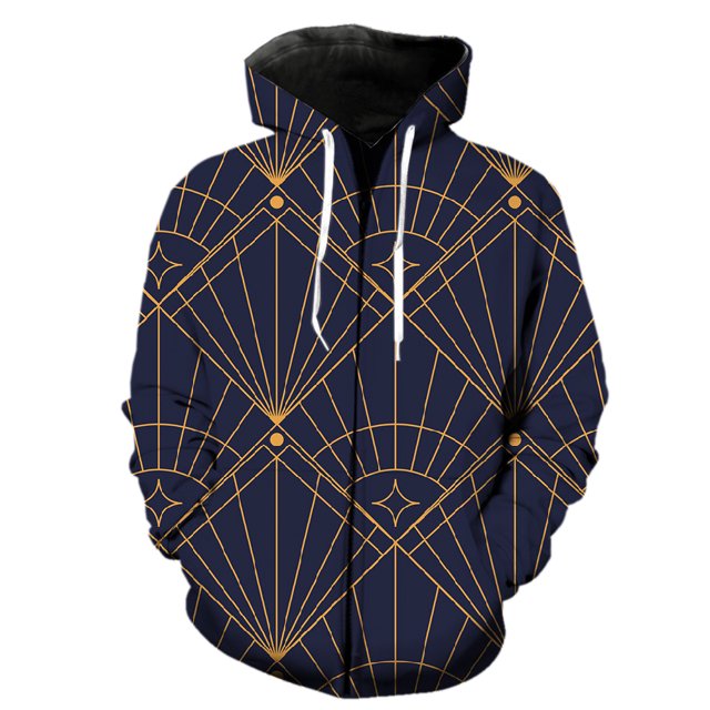Sudadera con capucha y cremallera para hombre, con estampado abstracto, divertida, de gran tamaño, de manga larga, estilo Harajuku, con estampado 3D, estilo hip hop, ropa de calle, moda para adolescen