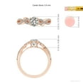 thumbnail image 5 of ANGARA Natural 0.75 Ct. Diamond Side Stone Engagement Ring in 14K Rose Gold for Women (Ring Size: 3), 5 of 10